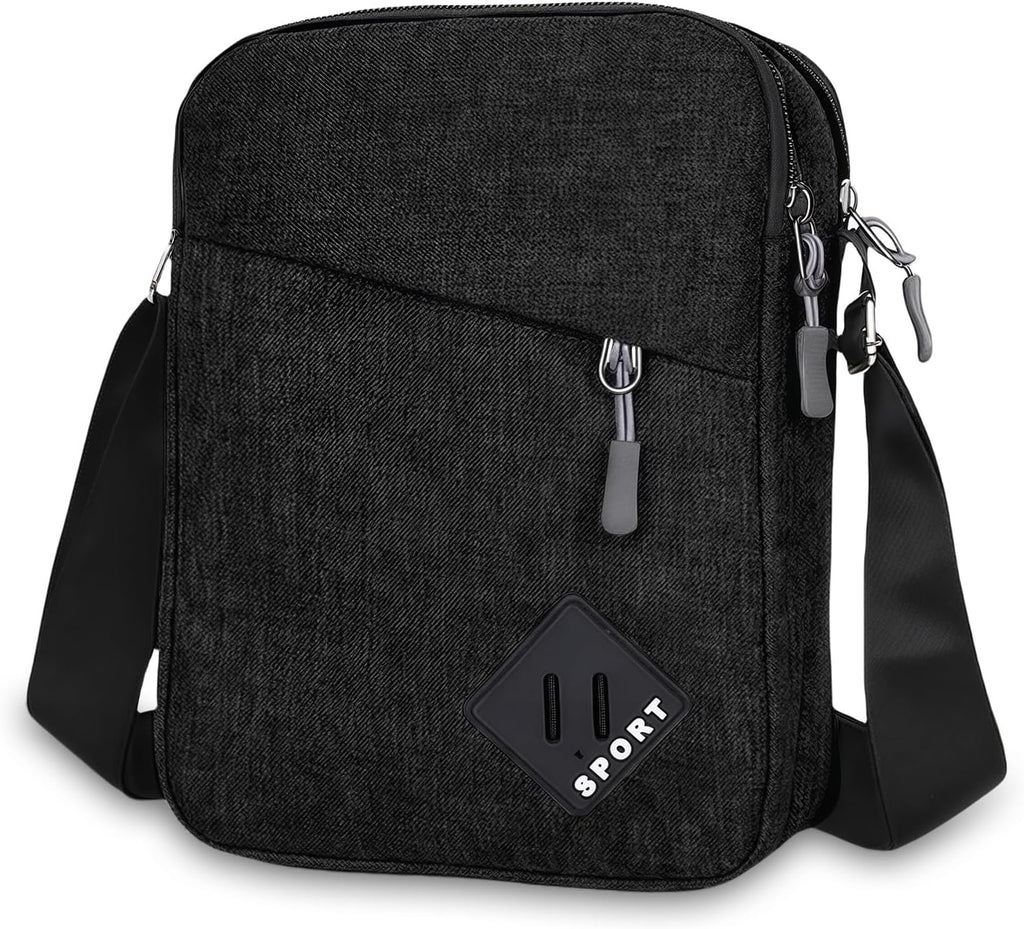 Aucuu Axelväska för män, Oxford Crossbody väska, vattentät liten sidoväska för män, ledig handväska, messengerväska med dragkedja och justerbar rem, lätt bröstväska för daglig användning, arbete