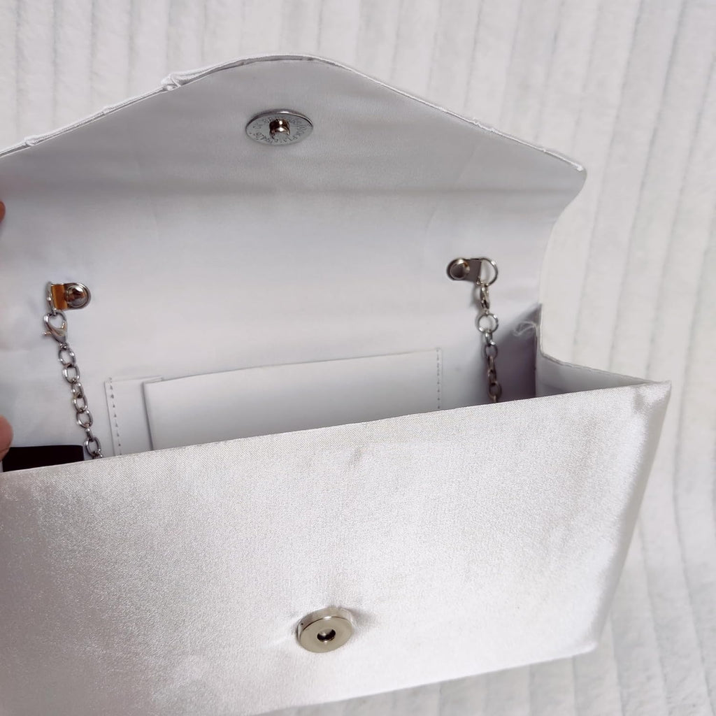 fi9® DAMER SATIN PARTY BORD BRIDAL EVENING CLUTCH HANDVÄSKA Handväska