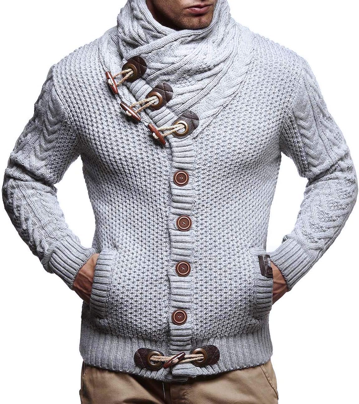 Leif Nelson Herrcardigan, jacka med sjalkrage, LN-4195