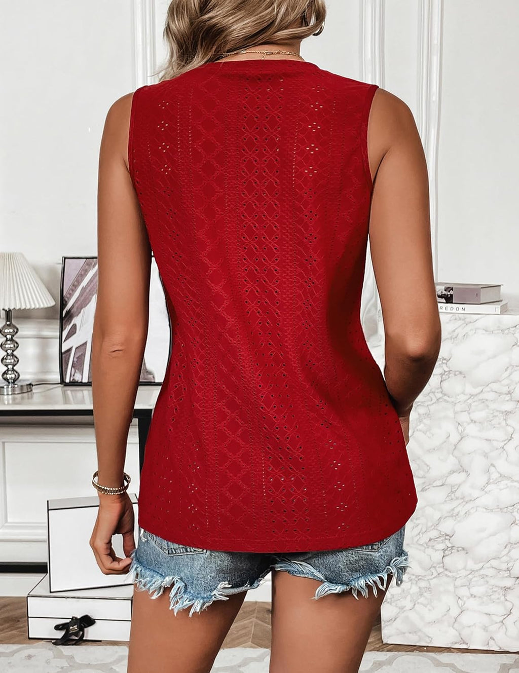 Zeagoo damlinne 2026 sommar ärmlös t-shirt rund hals blustopp lätt eleganta toppar basic top S–XXL