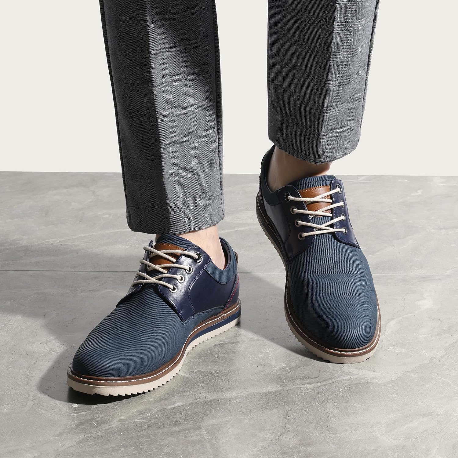 Bruno Marc Herr lågskor med snörning affärsklädsel fritidsskor Oxfords Derby Casual läderskor