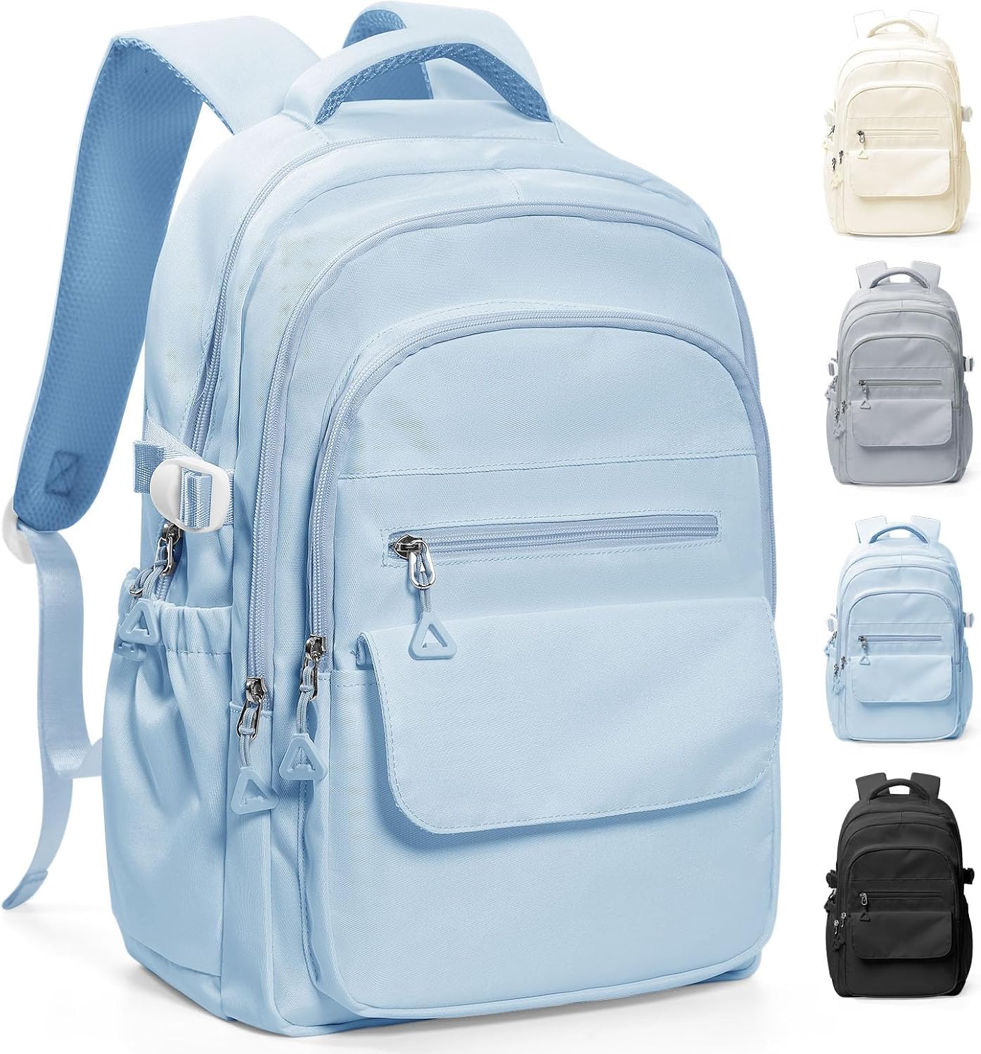 HYC00 Skolryggsäck Flicka Skolväska Lätt Ryggsäck Tjej Tonåring Bokväskor Skola Skolväskor Pojkar Laptop Ryggsäck Dam 14 Tum College Bag Fritidsryggsäck för Kvinnor Casual Dagsryggsäck,Blå