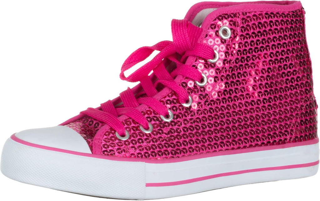 Brandsseller Dam Glitter sneakers paljetter halv höga spets damstövlar.