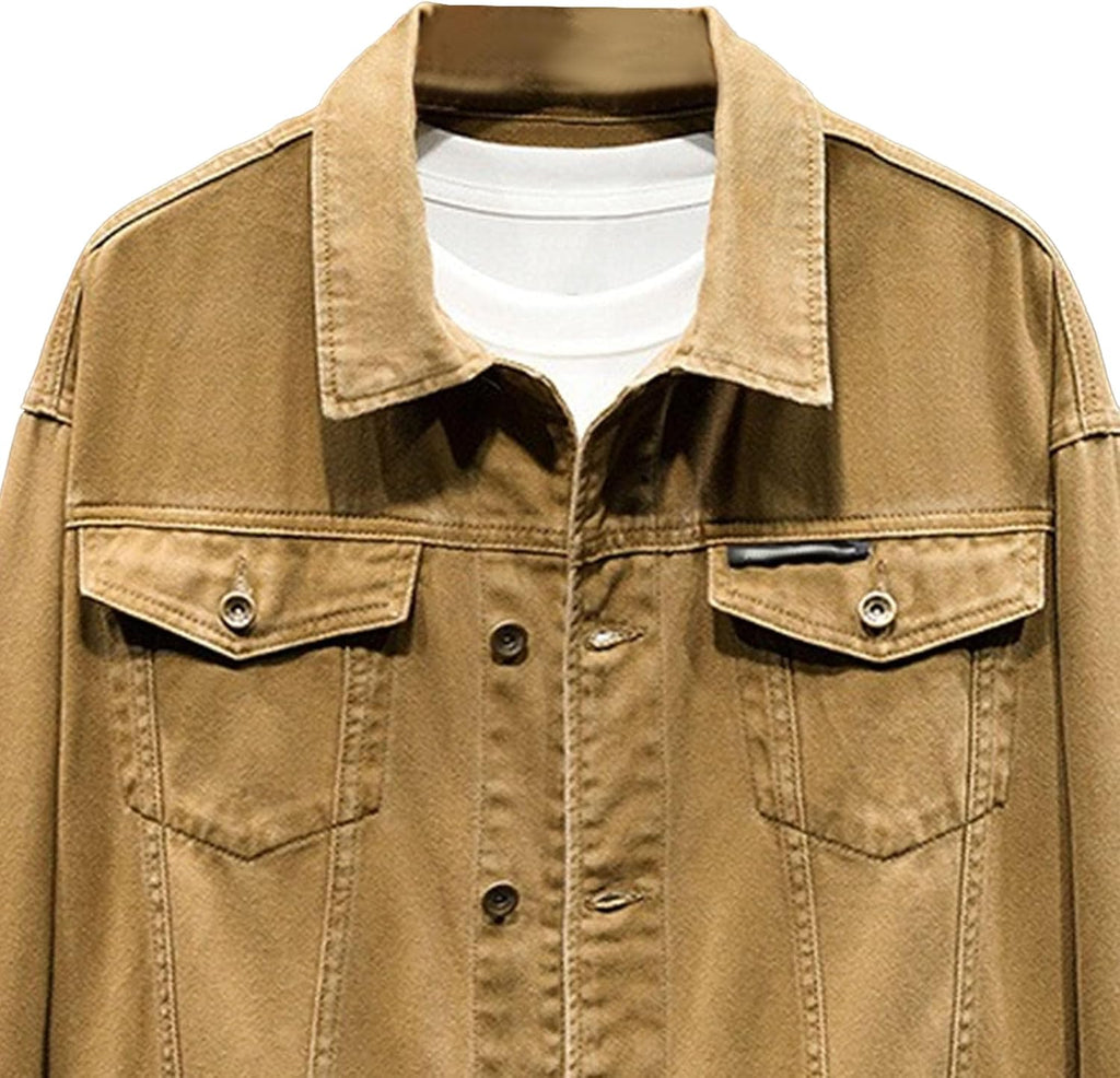 JEShifangjiusu Män Street Fashion Casual Denim Ytterkläder Baggy Rapper Denim Jackor Hip Hop Avslappnad Passform Streetwear