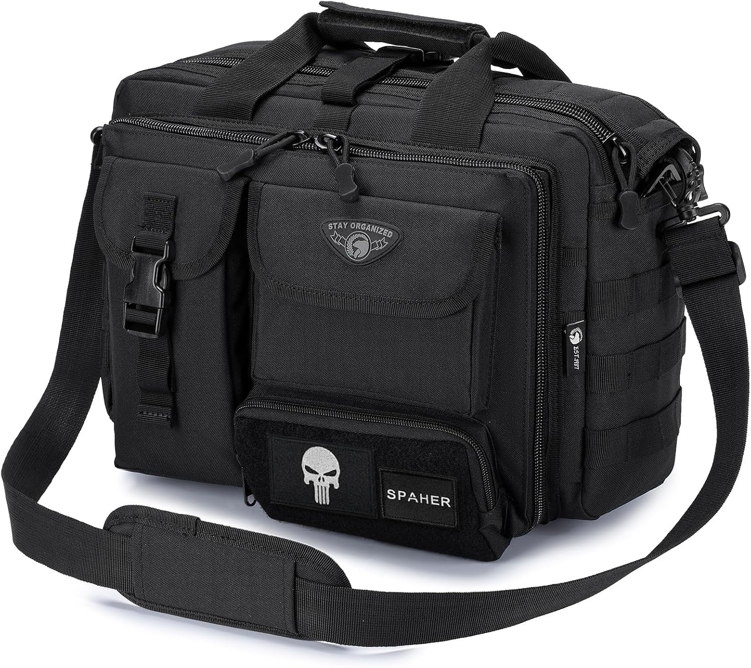 SPAHER Portfölj Herr Arbetsväska Herr Laptopväska 14/15,6/17,3 tum Business Tactical Bag Militärväska Axelväska Messenger Bag Herr Present för Kvinnor Herr