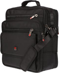 Christian Wippermann XXL axelväska flygvärdinneväska herrar väska Messenger arbetsväska laptopväska, svart, 31 x 37 x 17 cm
