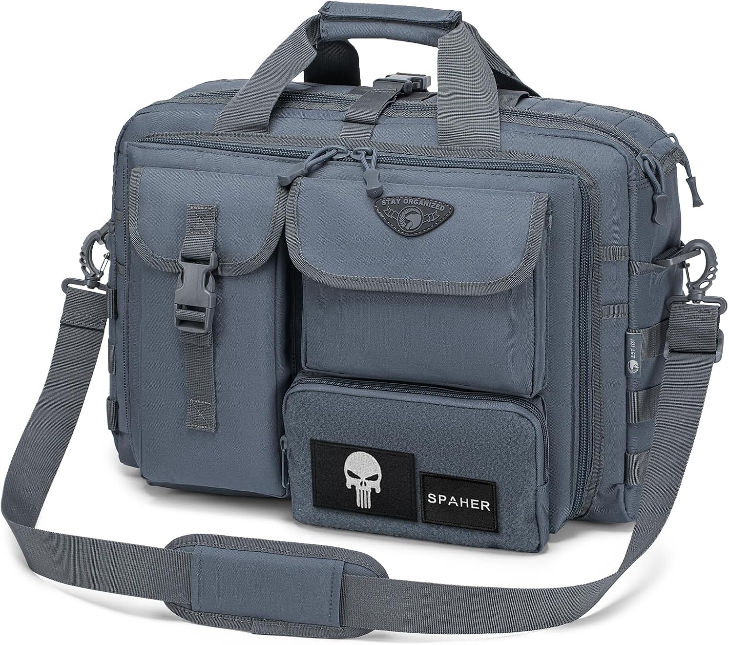 SPAHER Portfölj Herr Arbetsväska Herr Laptopväska 14/15,6/17,3 tum Business Tactical Bag Militärväska Axelväska Messenger Bag Herr Present för Kvinnor Herr