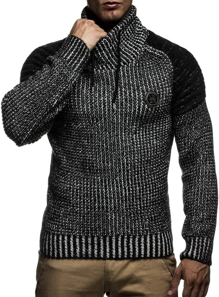 Leif Nelson Pullover stickad tröja för män LN-5235