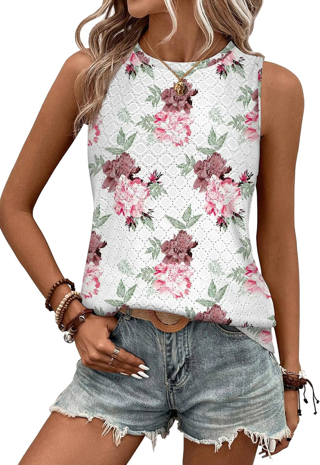 Zeagoo damlinne 2026 sommar ärmlös t-shirt rund hals blustopp lätt eleganta toppar basic top S–XXL