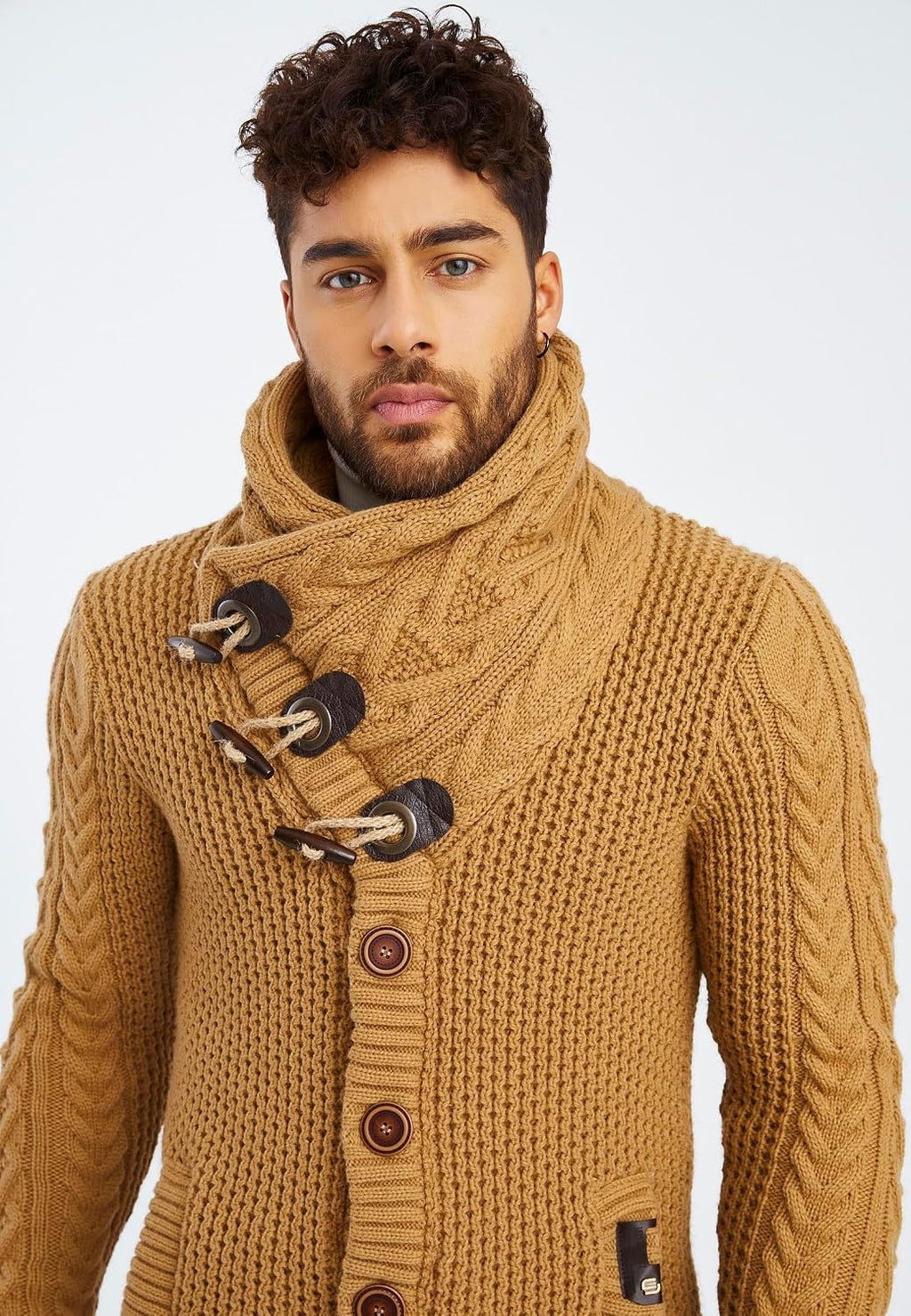 Leif Nelson Herrcardigan, jacka med sjalkrage, LN-4195