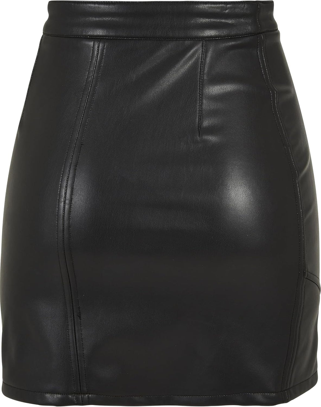 Urban Classics Biker kjol i syntetiskt läder, damkjol i konstläderlook, finns i svart, storlekar XS-5XL, svart, M