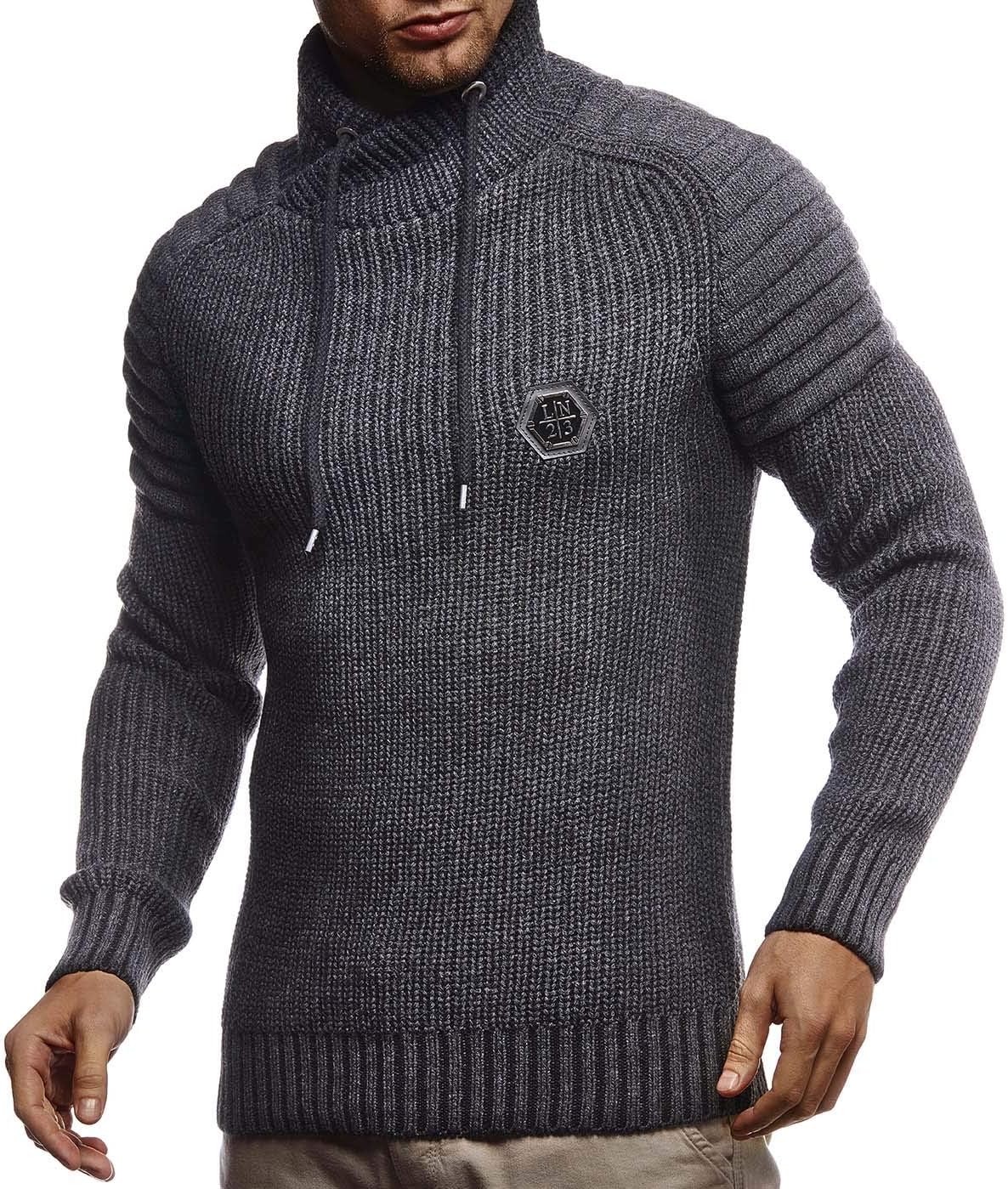 Leif Nelson Pullover stickad tröja för män LN-5235