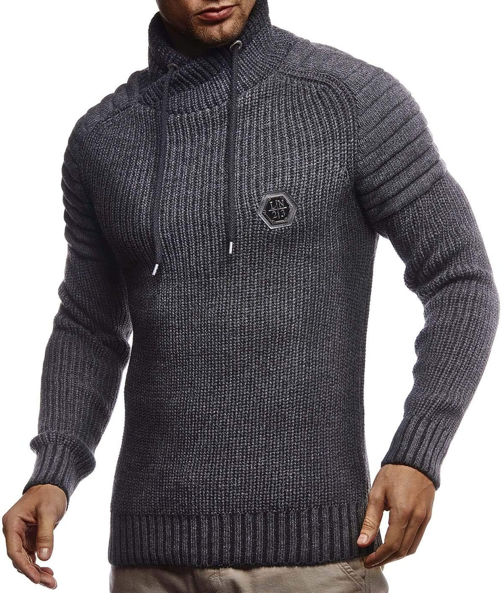 Leif Nelson Pullover stickad tröja för män LN-5235