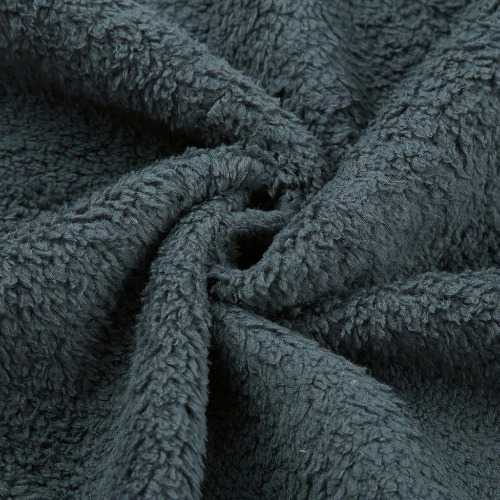 KUDORO Herrcardigan lång väst med dragkedja stickad kofta huvtröja tjock och ledig fleece tröja huvtröja