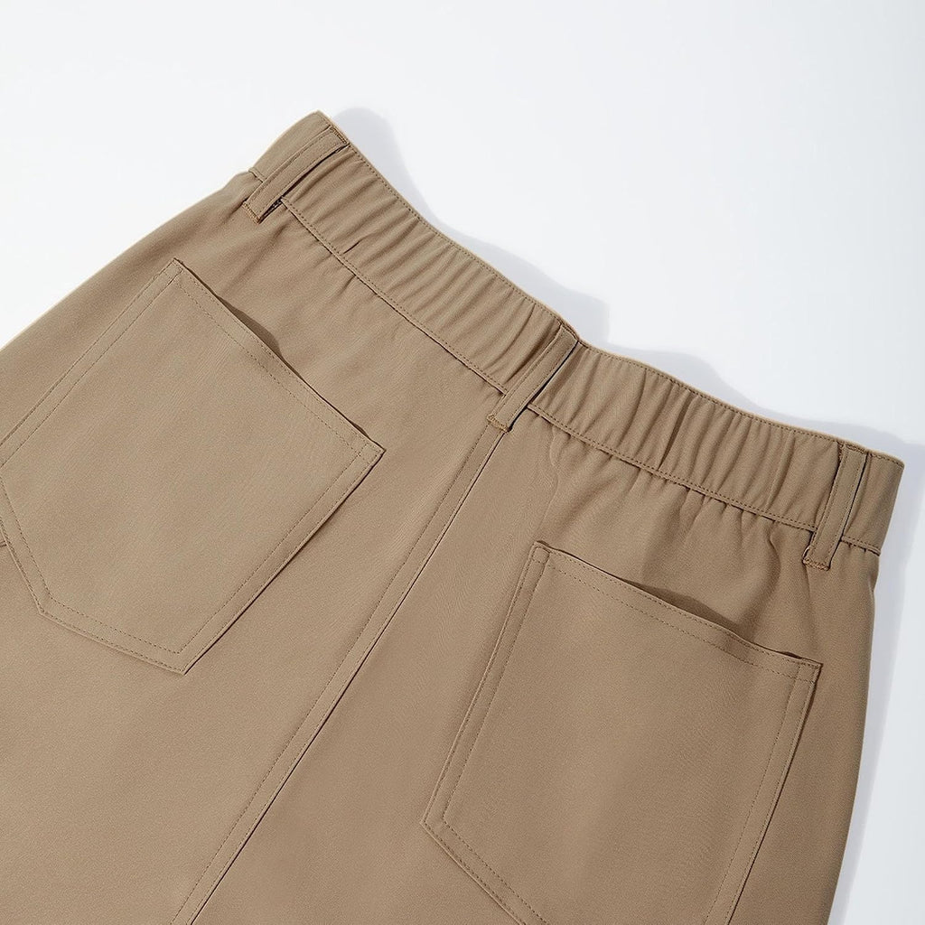 Cargobyxor för kvinnor hög midja raka ben vardagliga arbetsbyxor multi lös passform streetwear byxor