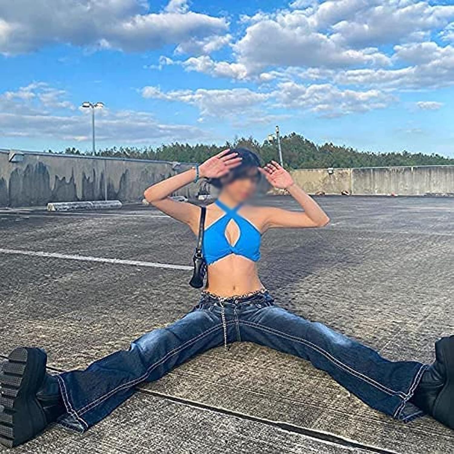 Gothic Cargo Byxor Dam Breda Ben Baggy Byxor Indie Estetiska Y2K Byxor Med Låg Midja Harajuku Streetwear Punk Denim Byxor