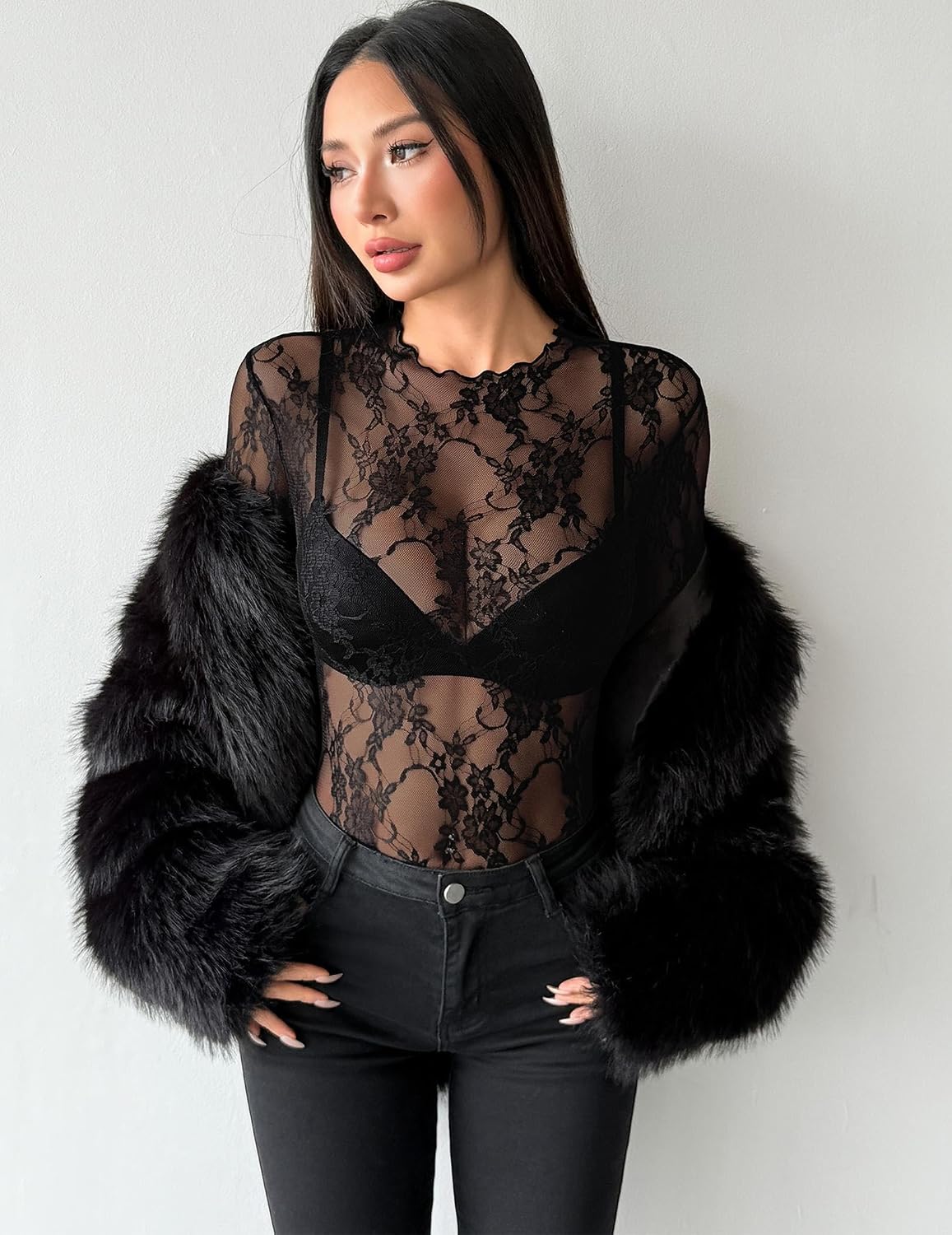 Zeagoo Dam-t-shirt, sexig, transparent nättopp, sheer, genomskinliga toppar för fest och klubbkläder, XS–XXL