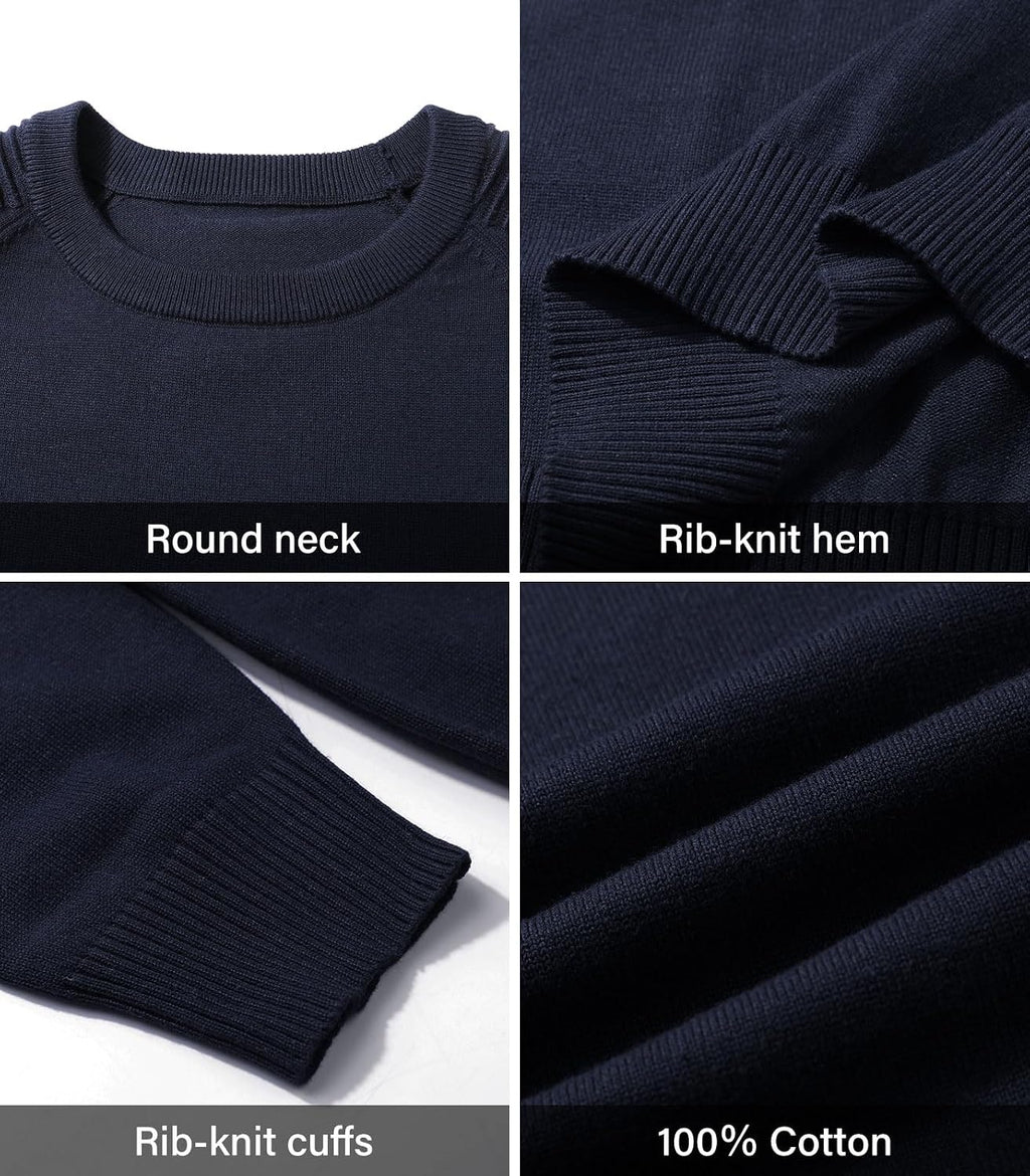 herr rund hals raglan långärmad jumper enfärgad termisk stickad pullover axel ribbning detalj 100 % bomull klassiska stickade kläder höst vinter