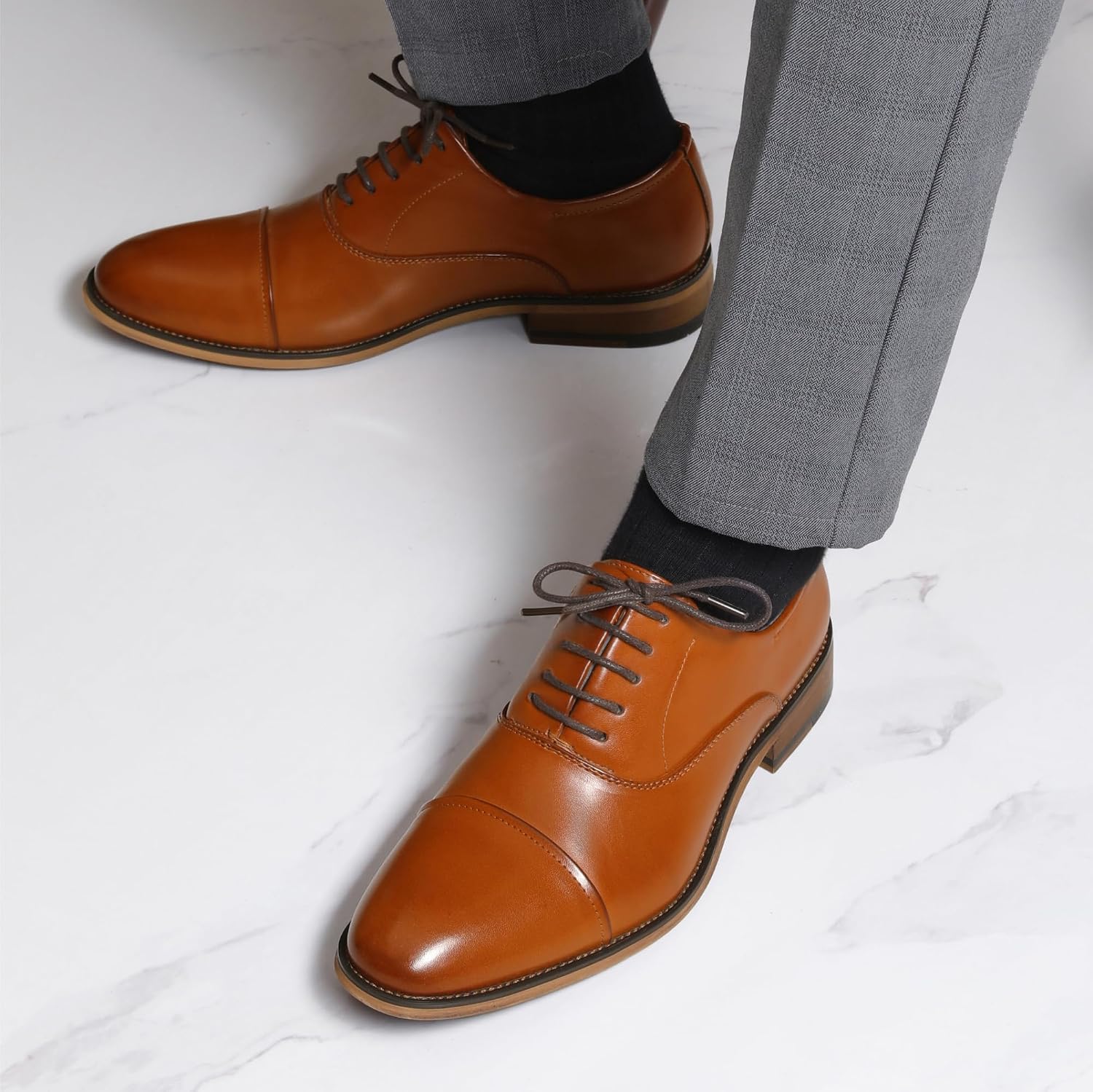 Bruno Marc Klassiska Oxfords formella finskor för män Brogues Derbys Louis