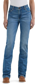 Wrangler dam Jeans Women's Willow Mid Rise Performance Waist Boot Cut Ultimate Riding Jean
