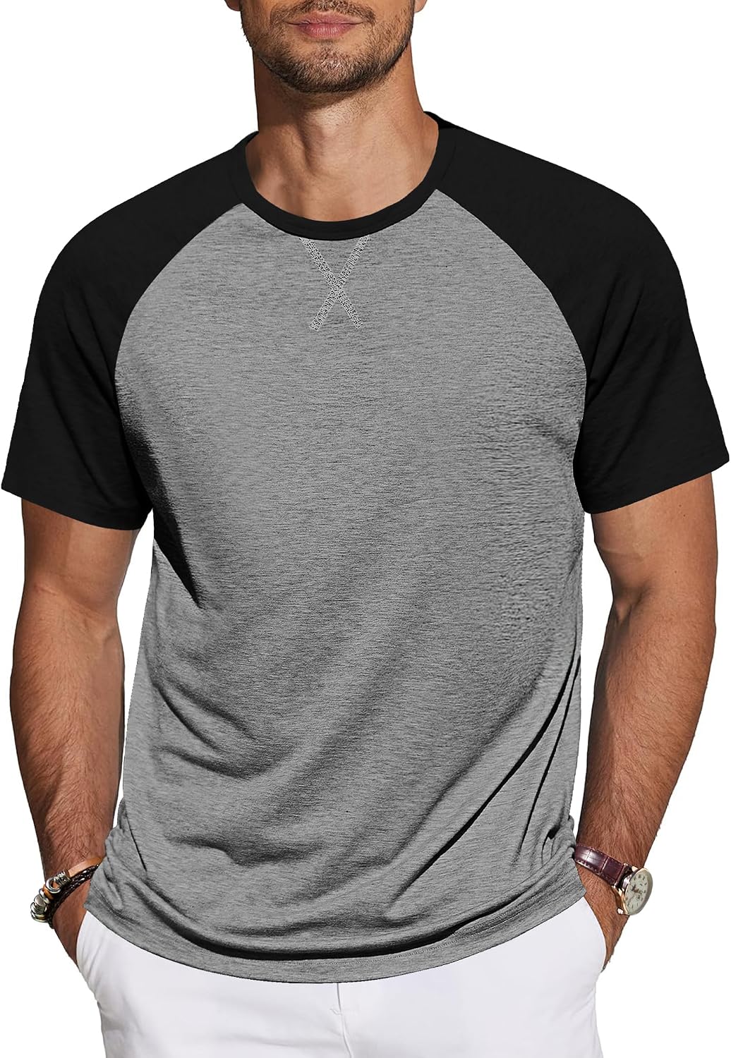 TARAINYA T-shirt herr bomull kortärmad rund hals enfärgad skjortor män sommar M-4XL