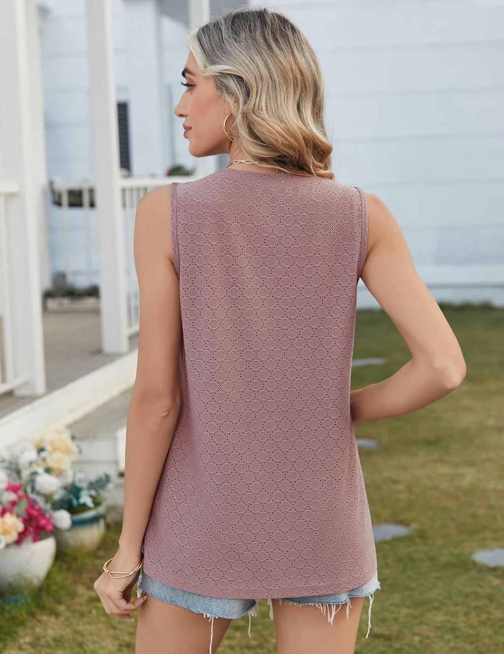 Zeagoo damlinne 2026 sommar ärmlös t-shirt rund hals blustopp lätt eleganta toppar basic top S–XXL