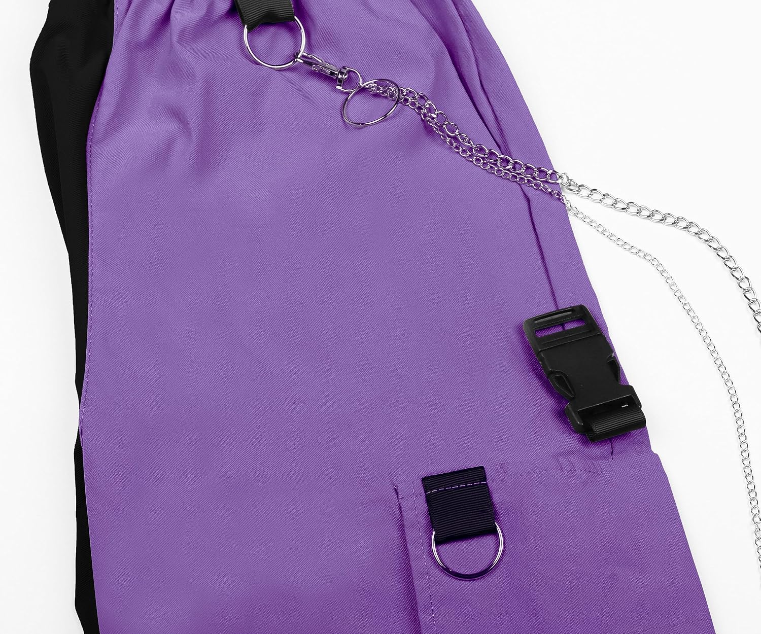 Cargobyxor dam med byxkedja gotiska kläder dam goth punk Y2k techwear byxor