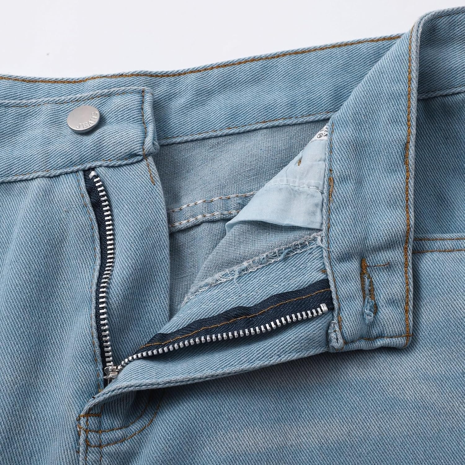 Generiska jeans korta byxor dam slip-jeans dam säckig jeans korta kostymjeans längd 28 tunna kort stretch Y2k lämplig för fritid och hem