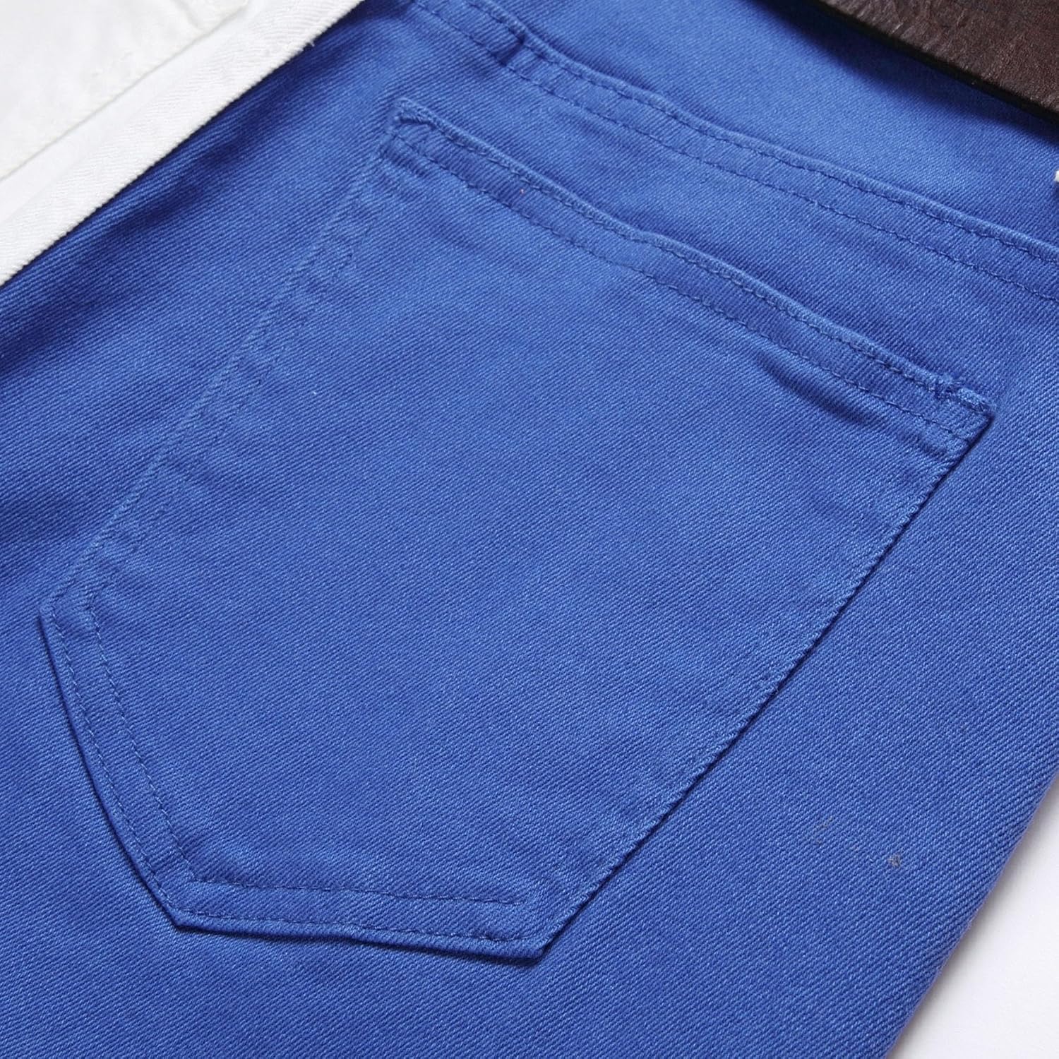 Smala jeans män vintage kontrastfärg smal normal denimbyxa