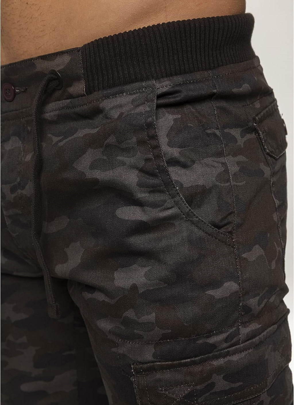 Enzo Herr militär strid joggingbyxor kamouflage cargo kamouflage arbetsbyxor