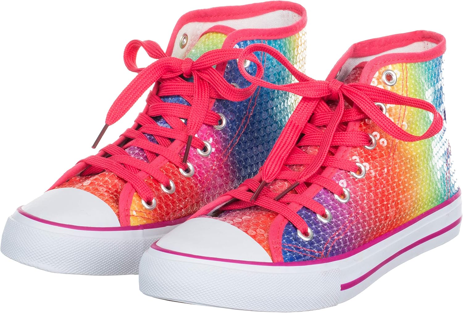 Brandsseller Dam Glitter sneakers paljetter halv höga spets damstövlar.