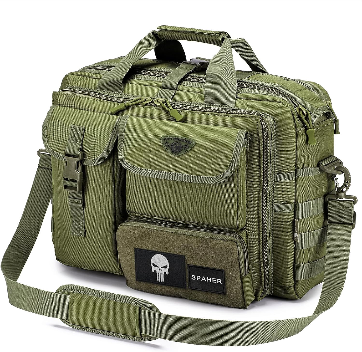 SPAHER Portfölj Herr Arbetsväska Herr Laptopväska 14/15,6/17,3 tum Business Tactical Bag Militärväska Axelväska Messenger Bag Herr Present för Kvinnor Herr