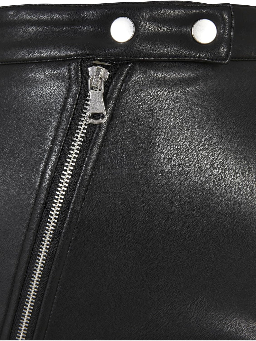 Urban Classics Biker kjol i syntetiskt läder, damkjol i konstläderlook, finns i svart, storlekar XS-5XL, svart, M