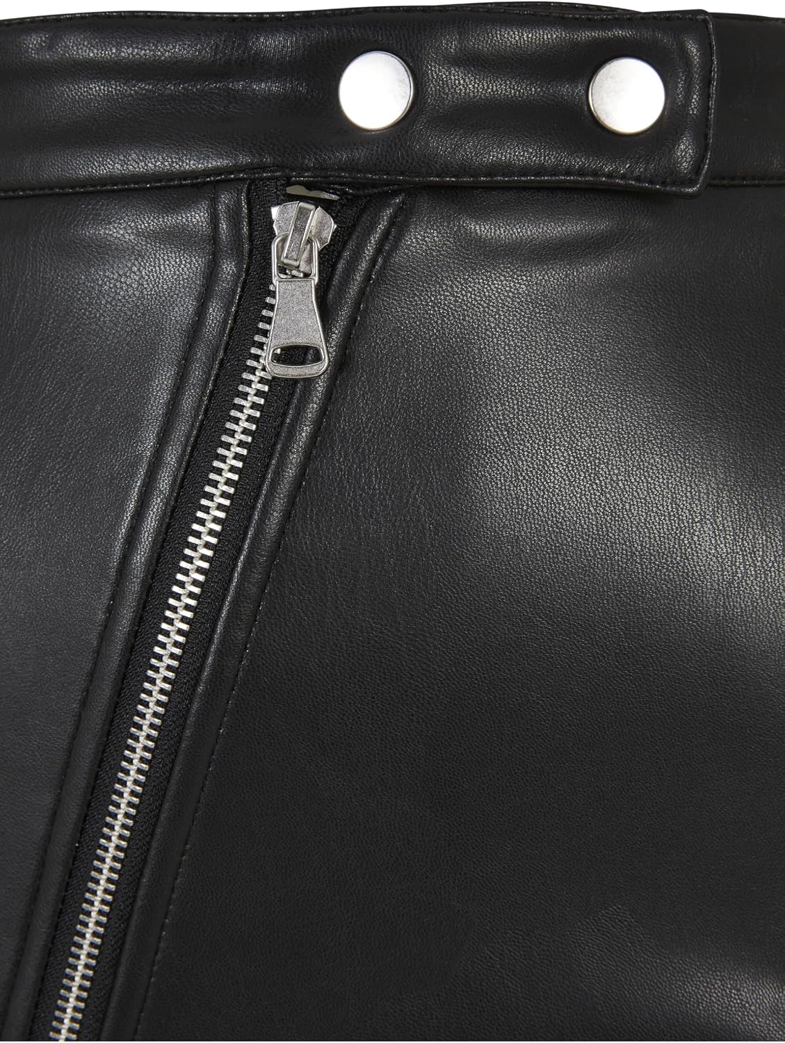 Urban Classics Biker kjol i syntetiskt läder, damkjol i konstläderlook, finns i svart, storlekar XS-5XL, svart, M