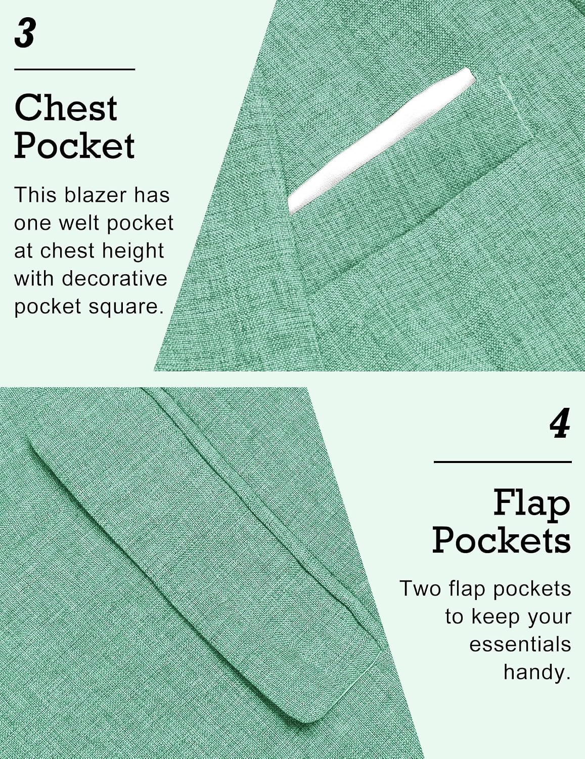 Coofand Vardaglig kostymkavaj för män, blazer, lätt och sportig med en knapp, linnetextur