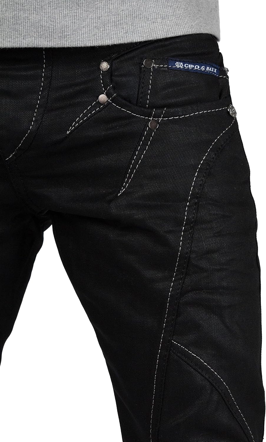 Cipo & Baxx Regular Jeans för män, Blå – 32
