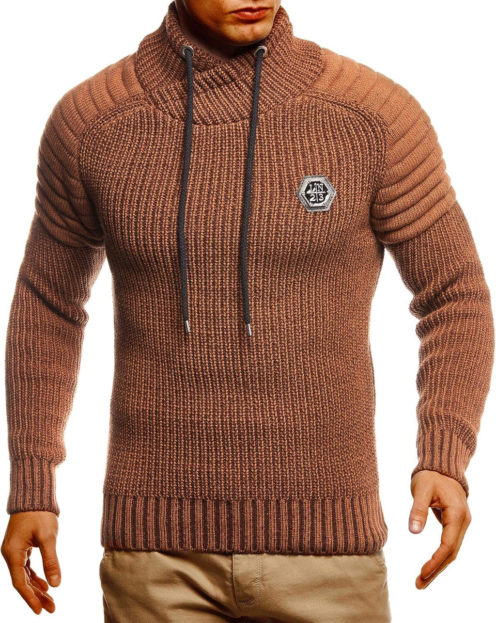 Leif Nelson Pullover stickad tröja för män LN-5235