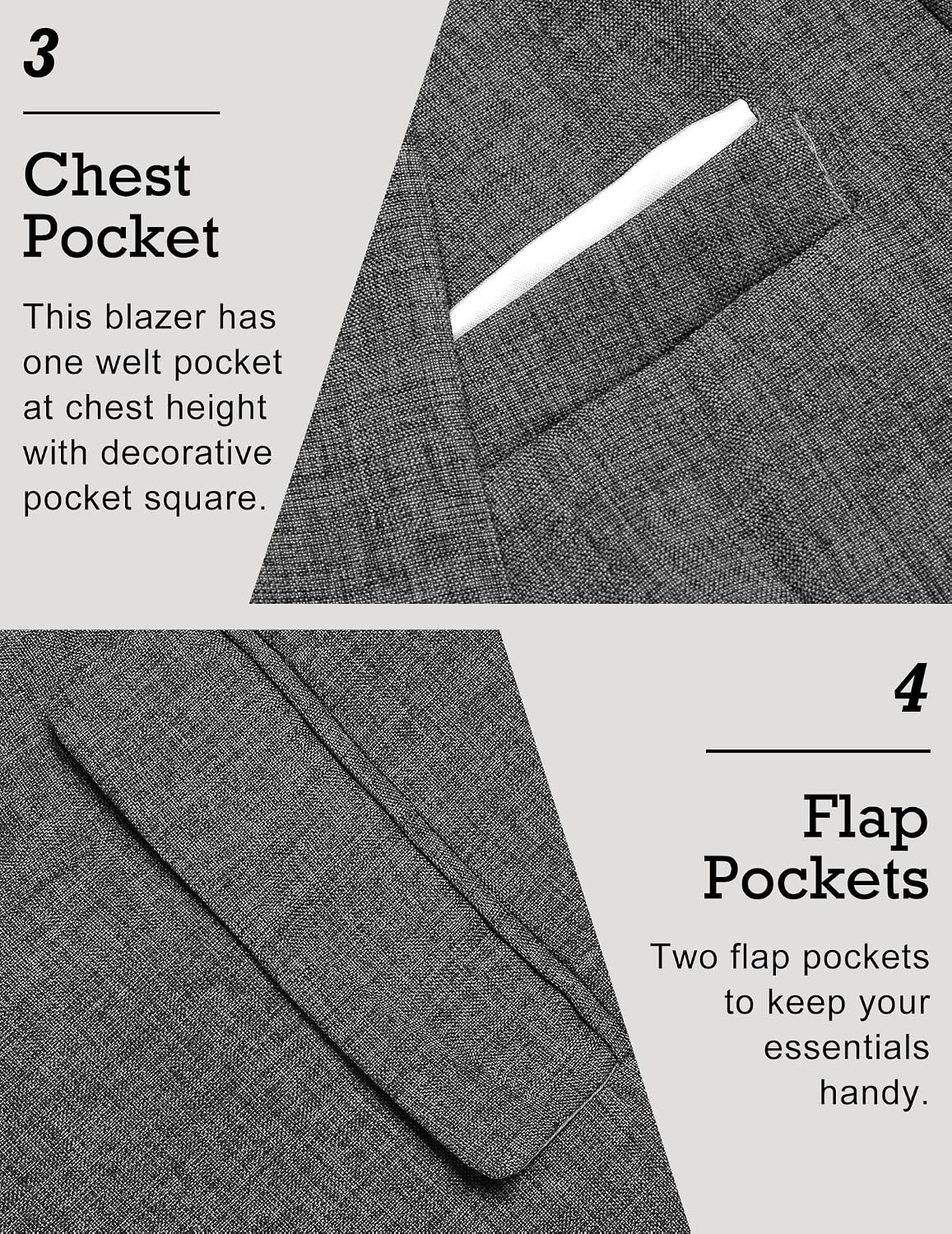 Coofand Vardaglig kostymkavaj för män, blazer, lätt och sportig med en knapp, linnetextur