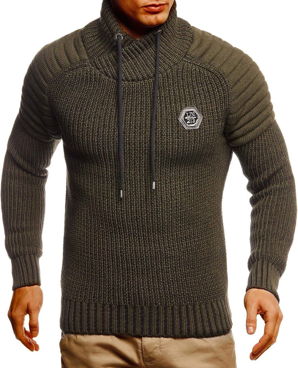 Leif Nelson Pullover stickad tröja för män LN-5235