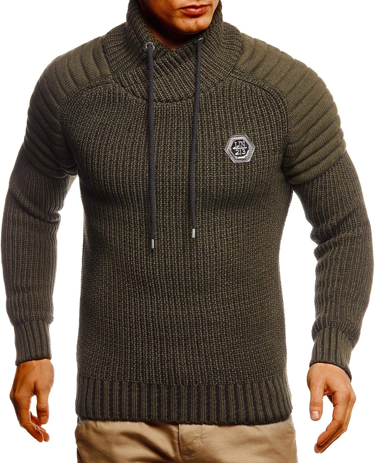 Leif Nelson Pullover stickad tröja för män LN-5235