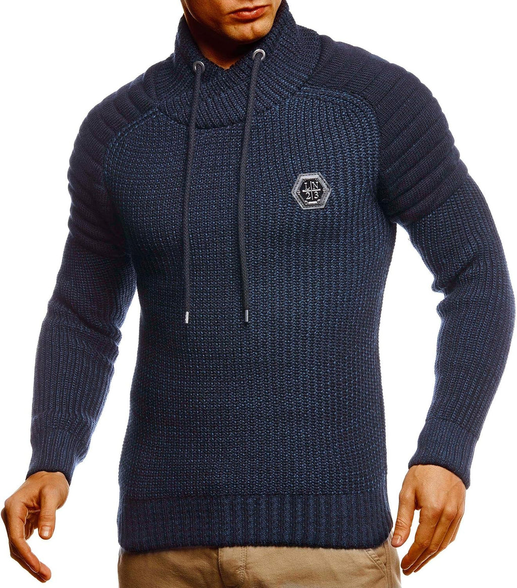 Leif Nelson Pullover stickad tröja för män LN-5235