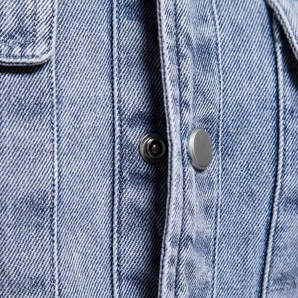 Herr mjuk bekväm strerch arbete jeansskjorta långärmad normal passform denim skjorta knappar skjortor med fickor