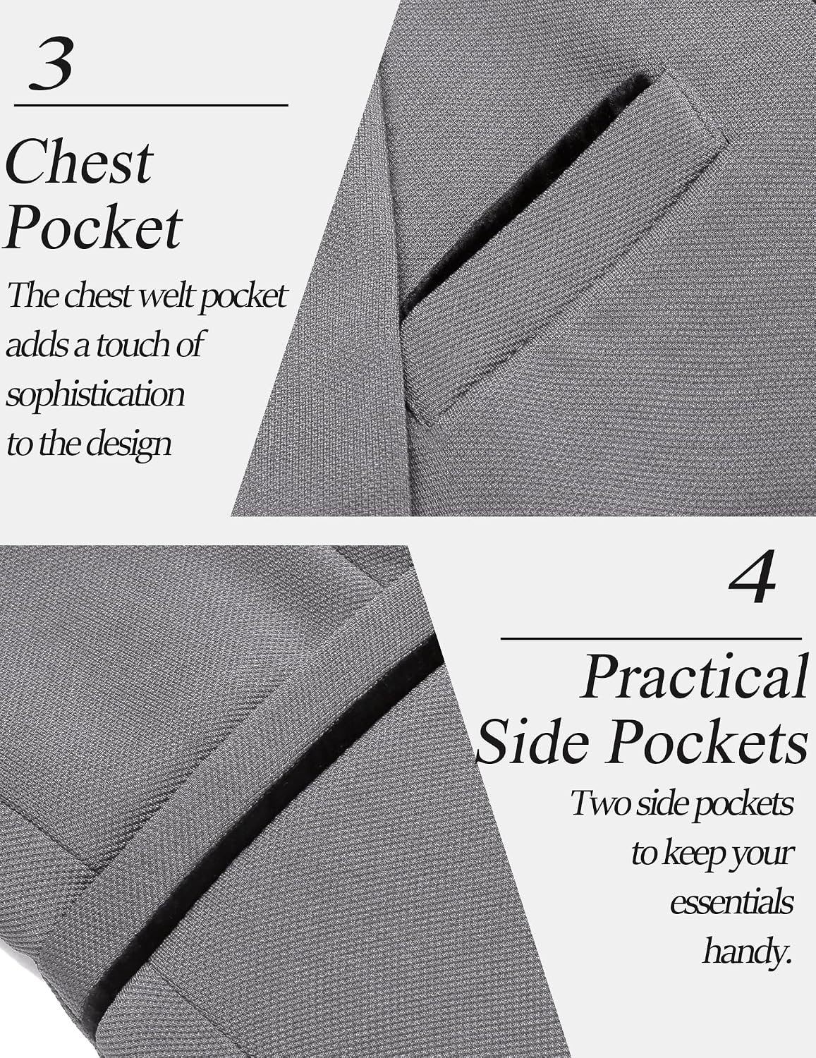 Coofand Vardaglig kostymkavaj för män, blazer, lätt och sportig med en knapp, linnetextur