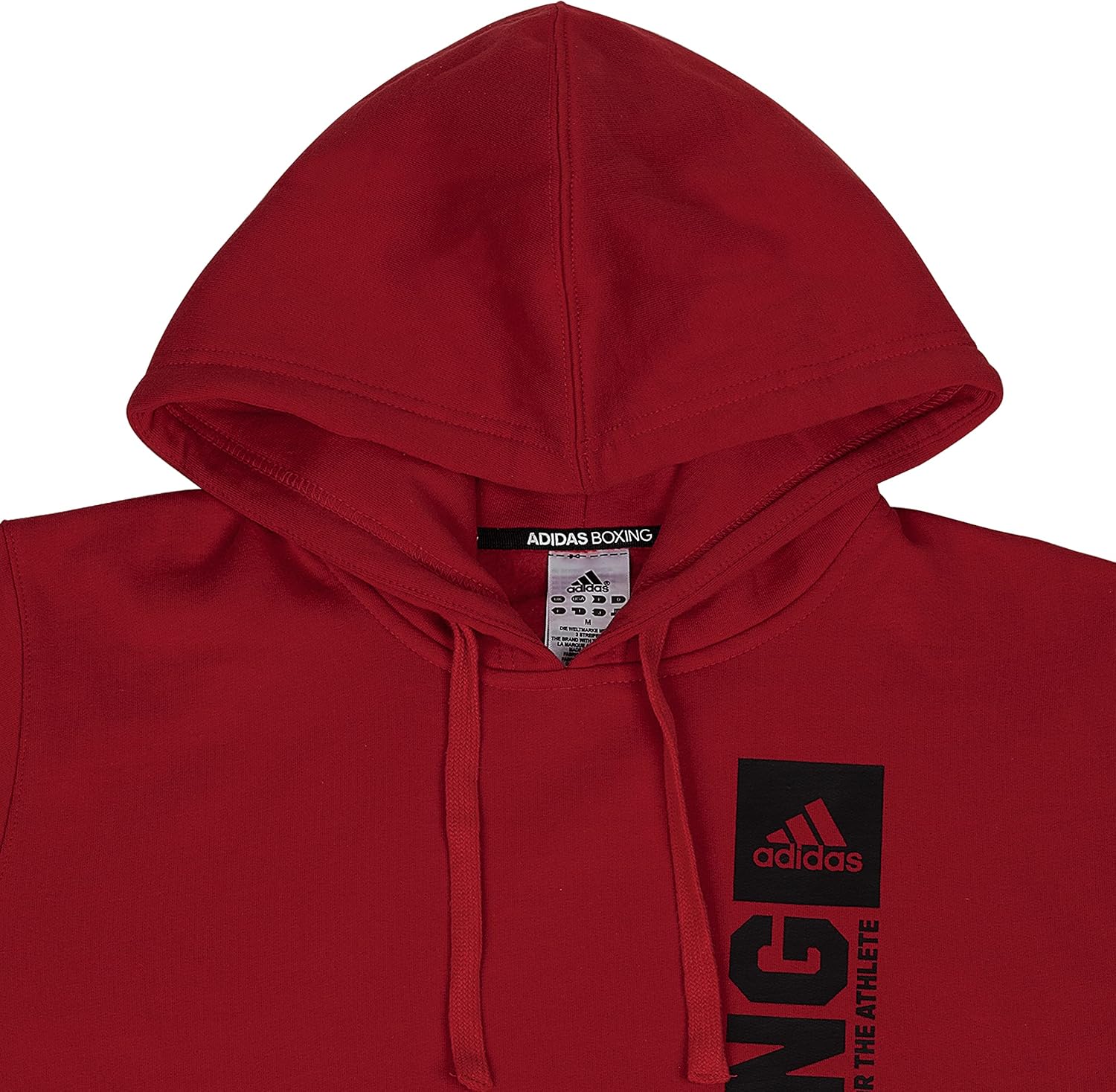adidas Herr community vertikal huvtröja ärmlös boxning huvtröja ärmlös, röd/svart, XL, Röd/svart, XL