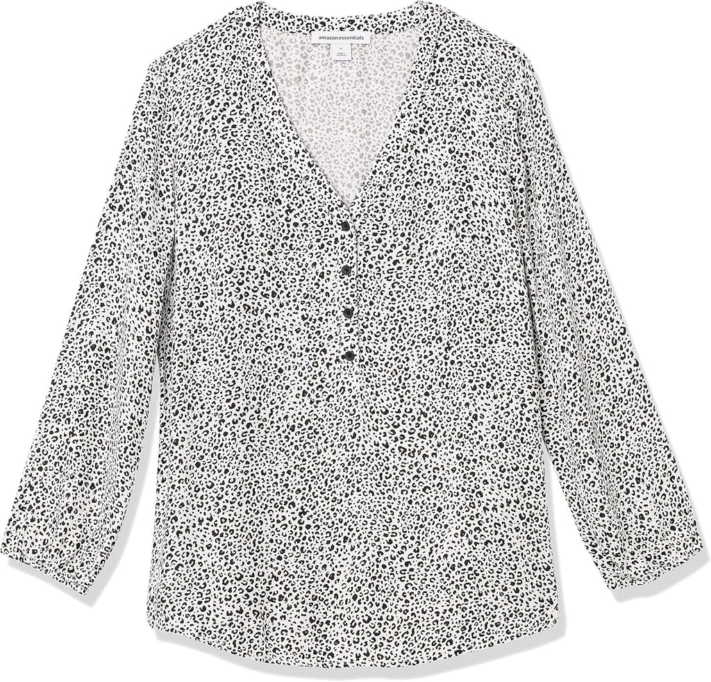 Amazon Essentials dam Popover-skjorta med knapp och trekvartsärmar