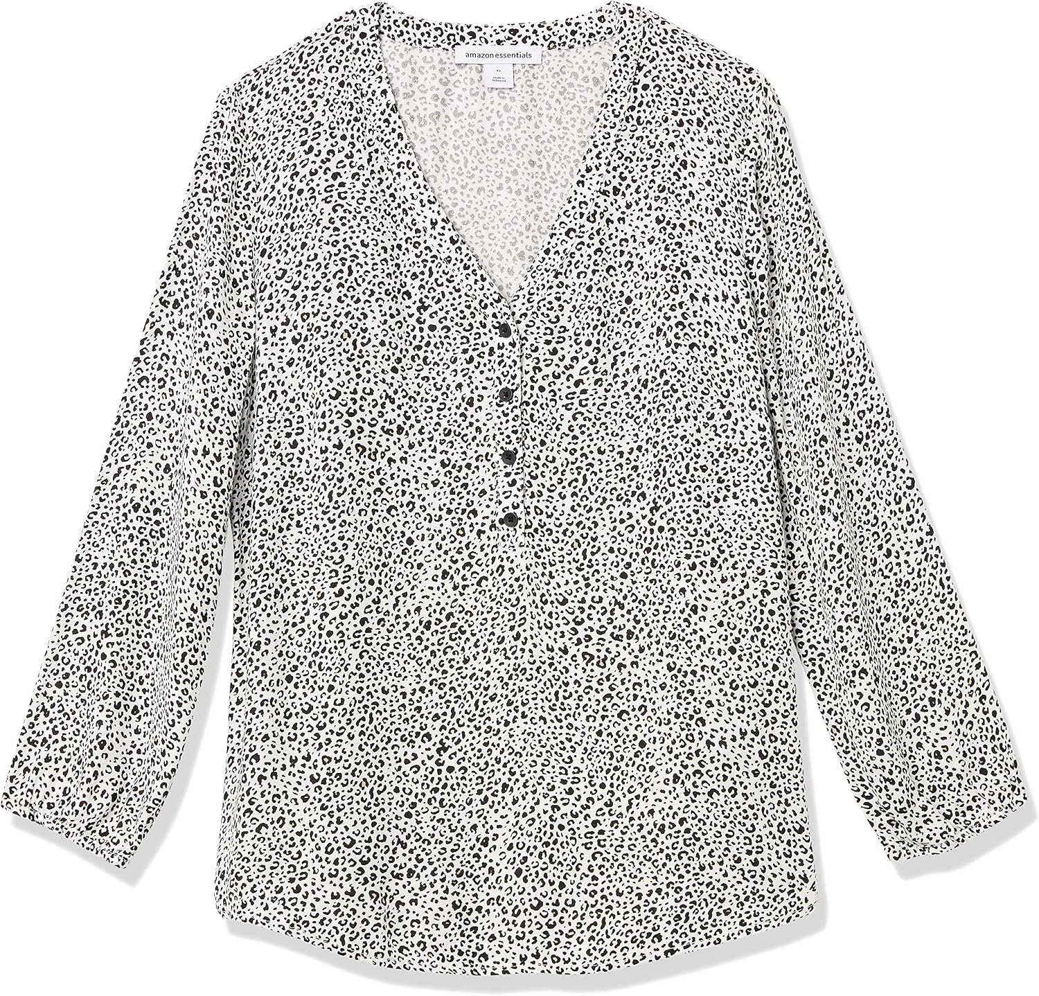 Amazon Essentials dam Popover-skjorta med knapp och trekvartsärmar