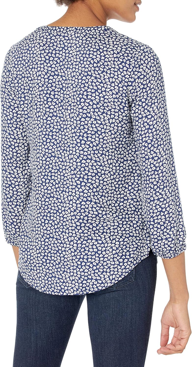 Amazon Essentials dam Popover-skjorta med knapp och trekvartsärmar